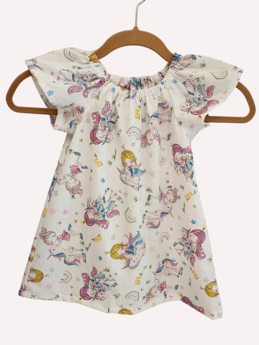 Unicorn Girl Dress Unicorn & Rainbows Dress Peasant Girl Dress Jumper Dress